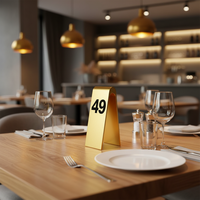 Support de numéros de table en plastique ABS avec logo personnalisé, support de numéros de table pour restaurant, bar