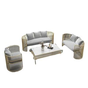 Canapé et table basse combinés de style nordique, luxe léger, style célébrité du <span class=keywords><strong>web</strong></span>, petit magasin de vêtements familial, simple et moderne - Product Image 2