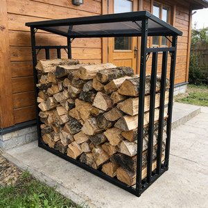 Support à <span class=keywords><strong>bois</strong></span> <span class=keywords><strong>de</strong></span> <span class=keywords><strong>chauffage</strong></span> pliable et portable, rustique et décoratif pour l'extérieur, pour foyer et accessoires <span class=keywords><strong>de</strong></span> poêle - Product Image 1