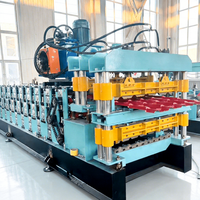 Máquina Automática de Conformado en Frío de Paneles de Techo de Tejas Glaseadas Modelo 820 Controlada por PLC y Máquina de Conformado de Rollos de Techo Corrugado