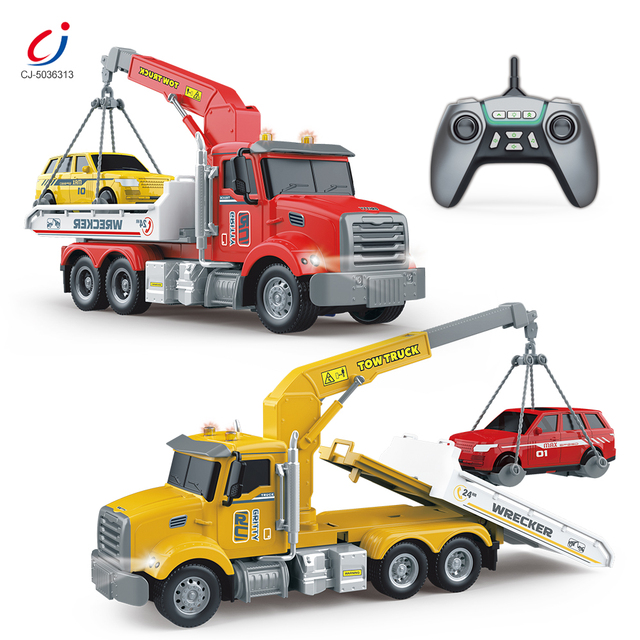 Chengji Engineering Vehicle Rc Car Truck Trailer Remote Plastic Light Sound Realistic 2.4g 6 Channel Rescue Remote Control Car