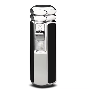 Qianxun 2025 venta al por mayor LOGOTIPO PERSONALIZADO portátil a prueba de viento de alta potencia cuatro encendedores de llama de chorro encendedores de cigarros de Metal - Product Image 3