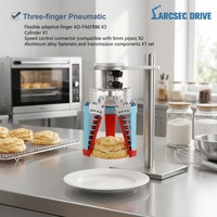 Pince robotique à doigts souples pour la préhension et le placement de biscuits/gâteaux