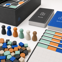 Jeu de société de construction de ville coopérative personnalisé, panneaux de ville modulaires, jeu de stratégie pour 6 joueurs, boîte rigide magnétique
