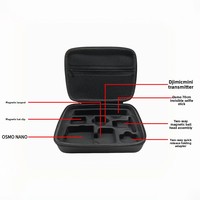 Étui de rangement rigide en EVA pour DJI Osmo Nano Standard/Vlog Combo, sac de transport compatible avec la caméra Osmo Nano et tous les accessoires, avec bandoulière