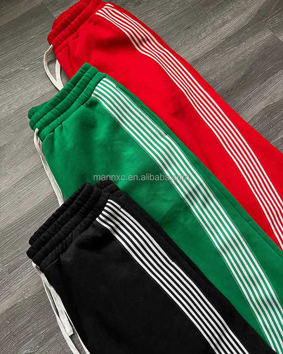 Men Sweatpants Streetwear Side Striped Trend Wide-leg Casual main image 1