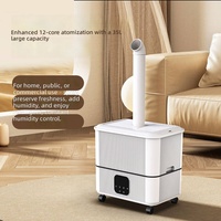 Humidificateur ultrasonique portable électrique 35L avec stérilisation pour usage hôtelier, domestique, commercial et industriel