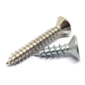 #4 X 1/2" #6 X 1/2" #6 X 3/4" #8 X 3/4" Gold Colour <strong>Screw</strong> Flat Head <strong>Phillips</strong> <strong>Wood</strong> <strong>Screw</strong> Countersunk Self Tapping <strong>Screw</strong> - Product Image 3