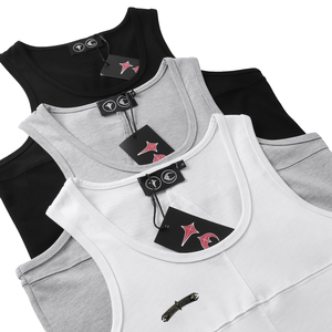 Chaleco Deportivo de Baloncesto para Hombre con Logotipo Personalizado en Relieve, 100% Algodón, Transpirable, de Secado Rápido, sin Mangas, para Fitness - Product Image 2