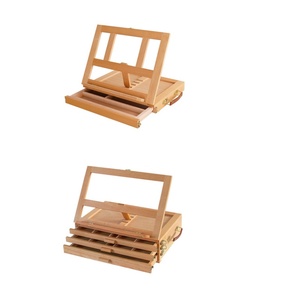<span class=keywords><strong>Table</strong></span> de bureau <span class=keywords><strong>en</strong></span> <span class=keywords><strong>bois</strong></span>, <span class=keywords><strong>table</strong></span> d'art <span class=keywords><strong>en</strong></span> <span class=keywords><strong>bois</strong></span>, boîte de dessin, de peinture et de croquis avec 3 tiroirs avant pour le rangement des fournitures - Product Image 1