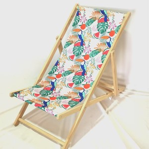 Sillón reclinable de madera plegable portátil, ligero, Oxford, función ajustable, diseño moderno para interiores y exteriores para la playa - Product Image 4