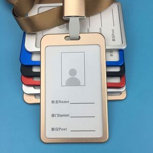 Custom Metal Aluminium <b>ID</b> Card Badge <b>Holder</b> with Lanyard for Business Cards - Product Image 3