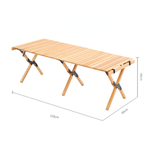 Table et chaise pliante portable, pratique <span class=keywords><strong>en</strong></span> <span class=keywords><strong>bois</strong></span> massif, pour l'extérieur, le <span class=keywords><strong>camping</strong></span>, le patio, le pique-nique, le barbecue et la conduite - Product Image 6