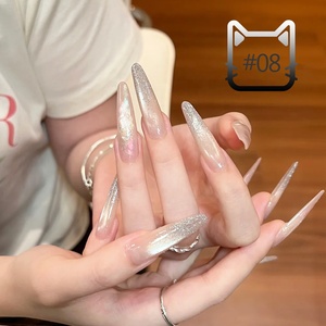 KLANA Kit de vernis à ongles gel effet œil de chat glacé 15ML, longue tenue et anti-déformation, gel œil de chat transparent effet diamant broyé, non toxique - Product Image 3