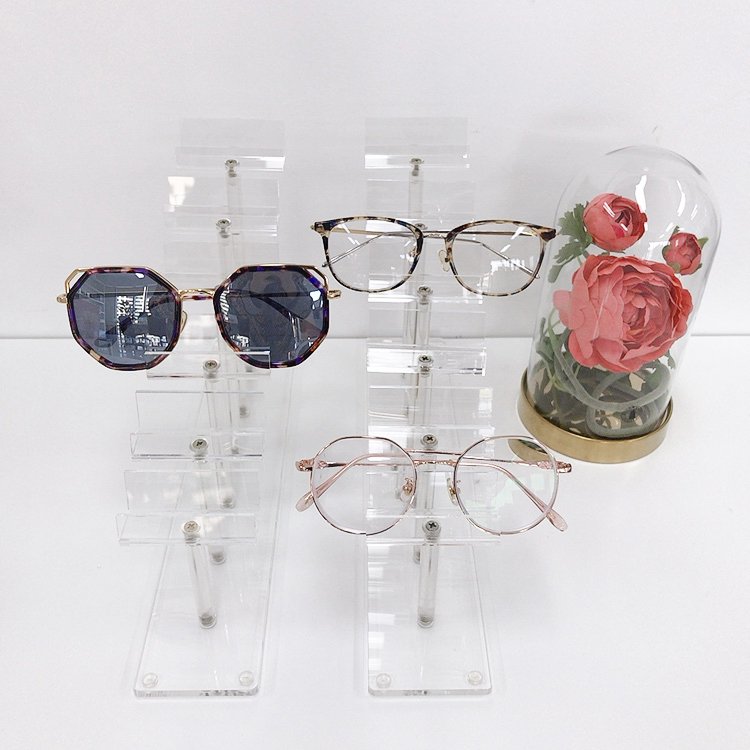 Оптовая продажа, модная Натуральная акриловая стойка для очков, демонстрационная стойка для солнцезащитных очков