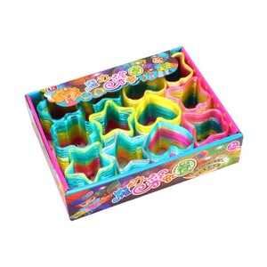 Anillos para el cabello con forma de estrella y corazón arcoíris, 6,3x6,5 cm, plástico brillante, multifunción, uso diario - Product Image 3