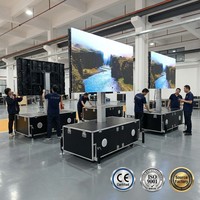 Écran LED portable pliable à levage hydraulique, intégré dans un flight case, haute luminosité, pour extérieur/intérieur - Vente chaude