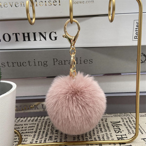 <span class=keywords><strong>Porte</strong></span>-clés tendance en fausse fourrure de <span class=keywords><strong>lapin</strong></span> avec <span class=keywords><strong>pompon</strong></span>, accessoire doux et léger pour clés - Grande Vente - Product Image 3