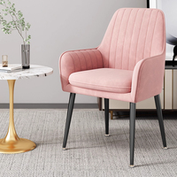 Fauteuil de détente moderne en tissu velours pour salon et chambre à coucher, chaise de salle à manger durable pour hôtel