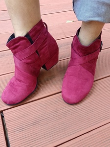 SW00901 chaussures <span class=keywords><strong>de</strong></span> <span class=keywords><strong>danse</strong></span> <span class=keywords><strong>latine</strong></span> en daim pour femmes confortables talon bas bout fermé à la mode conception d'été douce pour la salle <span class=keywords><strong>de</strong></span> bal Salsa - Product Image 5