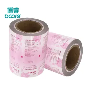 Customized Logo Printed Multi Color PET Plastic Film in Roll for Wet Tissues Packaging