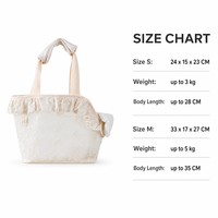 Sac de transport pour animaux de compagnie en dentelle blanche, sac de voyage respirant en maille pour petits chiens et chats, tailles S et M, à porter à la main ou à l'épaule, YAOYUE
