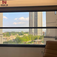 Fenêtre coulissante verticale électrique en aluminium avec double vitrage pour villa et bâtiment commercial