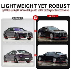 Kit carrosserie de haute qualité en fibre de carbone sèche, style MSY, pour BMW M7 G70 : Lame avant, Lame arrière, Aérations, Jupes latérales, Spoiler - Product Image 2
