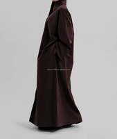 Robe longue maxi décontractée et modeste Willson, respirante, style abaya musulmane, vêtement islamique pour femme