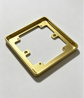 Cadre d'interrupteur mural intelligent en aluminium anodisé or AL6061, 86x86x6.8mm, contact DPDT 220V, usiné CNC, pour hôtel/villa intelligente