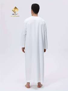 <b>Men'S</b> Elegant Arabic <b>Thobe</b> - Soft Long Sleeve Prayer Robe,amazingly embellishment color - Product Image 4