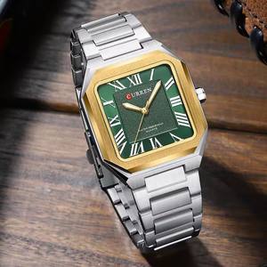 CURREN Orologi al Quarzo da <span class=keywords><strong>Uomo</strong></span> dal Design Casual, Orologi da Polso Maschili in Acciaio Inossidabile alla Moda, Orologio Quadrato da <span class=keywords><strong>Uomo</strong></span> per Affari, Relogio Masculino 8482 - Product Image 4