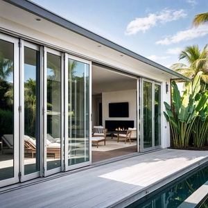 Fenêtres en aluminium insonorisées Prima <span class=keywords><strong>avec</strong></span> structure de fenêtre en aluminium scellée pour intérieurs calmes, rendu de jardin en ligne - Product Image 5