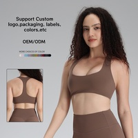 Sujetador Deportivo Sexy de Secado Rápido para Mujer, con Relleno Extraíble, Logotipo Personalizado, Transpirable, para Gimnasio, Entrenamiento, Yoga