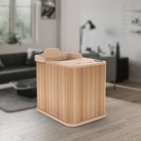 Sauna infrarouge demi-corps Pruche 1 personne Mini demi-sauna infrarouge Bain de vapeur sec Sauna