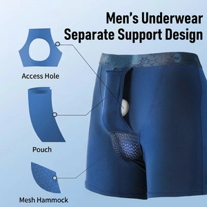 Calzoncillos bóxer CELINNE para hombre, de talle medio, de elastano y poliéster, transpirables, con diseño de soporte separado y abertura frontal. - Product Image 4