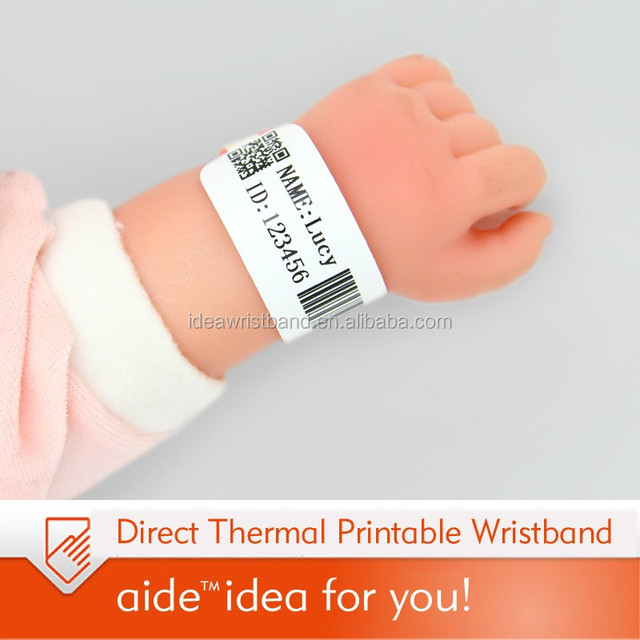 Medical QR Code Identification Wristband Thermal ID Bracelet Newborn Hospital Patient ID Band Thermal Wristband for Adults Child