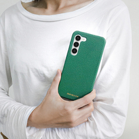 Étui de protection pour téléphone portable SAMSUNG en cuir véritable grainé classique, design ouvert, OEM/ODM