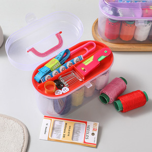 Sewing Kit 10 Piece Set Portable Hand Sewing Thread Mending <b>Tools</b> Storage <b>Box</b> Needlework Essentials - Product Image 3