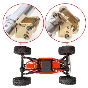 Axial 1/10 RBX10 Ryft 4WD Scale Rock Kuningan Depan dan Belakang Tie Rod Bobot Ukuran Tetap Gandar Depan C Seat Steering Cup