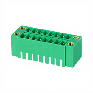 Customized 300V 8A KF2EDGKVM-3.5/3.81mm Pitch 2-Pin Green Plug-In <b>Terminal</b> Block Nickel-Plated Copper Push-In Connection - Product Image 1