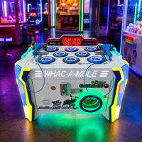 Table de jeu d'arcade Whac-a-Mole Mini pour un joueur avec marteau, 8 trous cibles, affichage du score LED, divertissement familial en japonais et en anglais