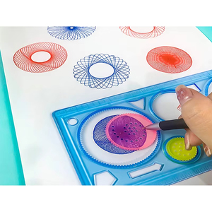 创意绘画多功能拼图人体示踪几何标尺学生绘画工具绘画标尺学习艺术工具 - Product Image 5