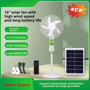 Gran oferta, ventilador Solar de 16 pulgadas, Control remoto, altura ajustable, energía eficiente, viento fuerte, luz nocturna, ventilador de alta potencia de exportación - Product Image 4