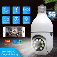 Kamera AC portabel, dengan penyimpanan internal 128GB tuya kehidupan cerdas 2MP Kamera CCTV 360 1080P 5G pelindung keamanan bohlam