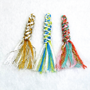 Mini pampilles en coton fouetté et fil de soie doré, tressées à <span class=keywords><strong>la</strong></span> main, style Vajra, nœud serpent, pour pendentif, vêtements, bracelet, cordon, style ethnique - Product Image 1