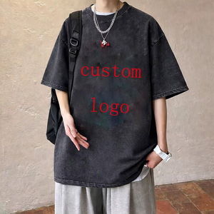 Conjunto de Camisetas Oversize 100% Algodón Transpirable Verano Casual Vintage Desgastado Estilo Hip-hop Streetwear Stock NFC Proveedor Mayorista - Product Image 1
