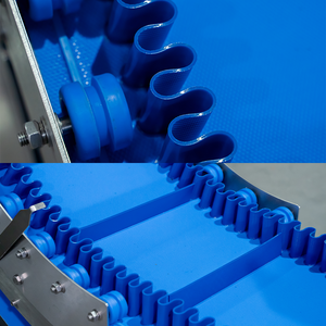 LINPACK Industrie alimentaire Système de bande transporteuse de levage automatique en PVC incliné de qualité alimentaire pour granulés solides - Product Image 4