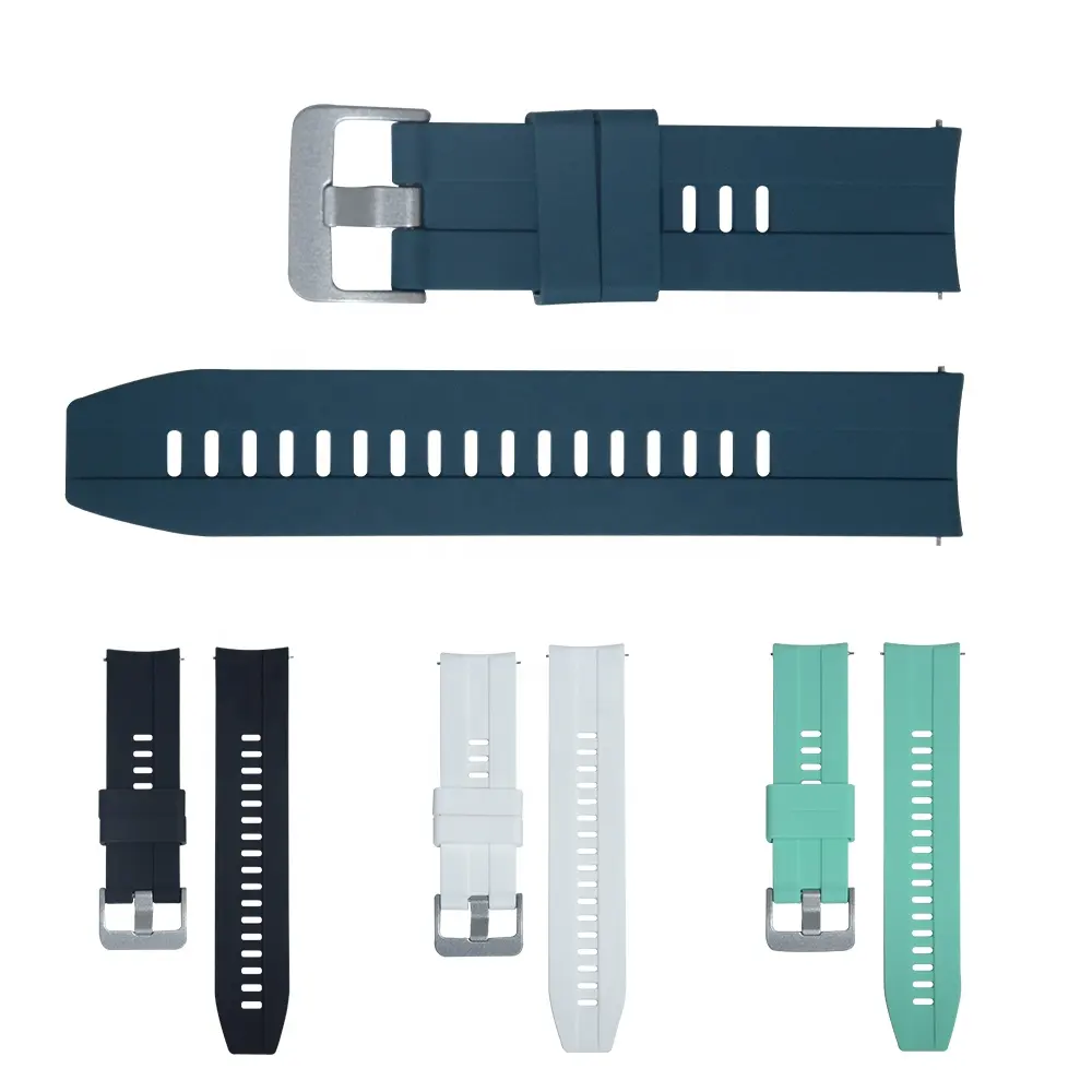 High Quality 22mm Diving Rubber Watch Strap Men Waterproof Silicone Sport Wrist Band Bracelet Watchband Custom Logo