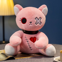 Reborn chat jouets en peluche peluche série sombre gothique Lolita animaux poupée Halloween peluche enfants jouet